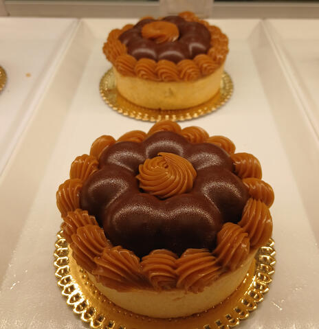 Tortellete de doce de leite com chocolate