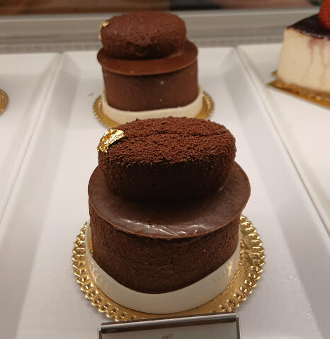 Entremet de cafe com chocolate branco